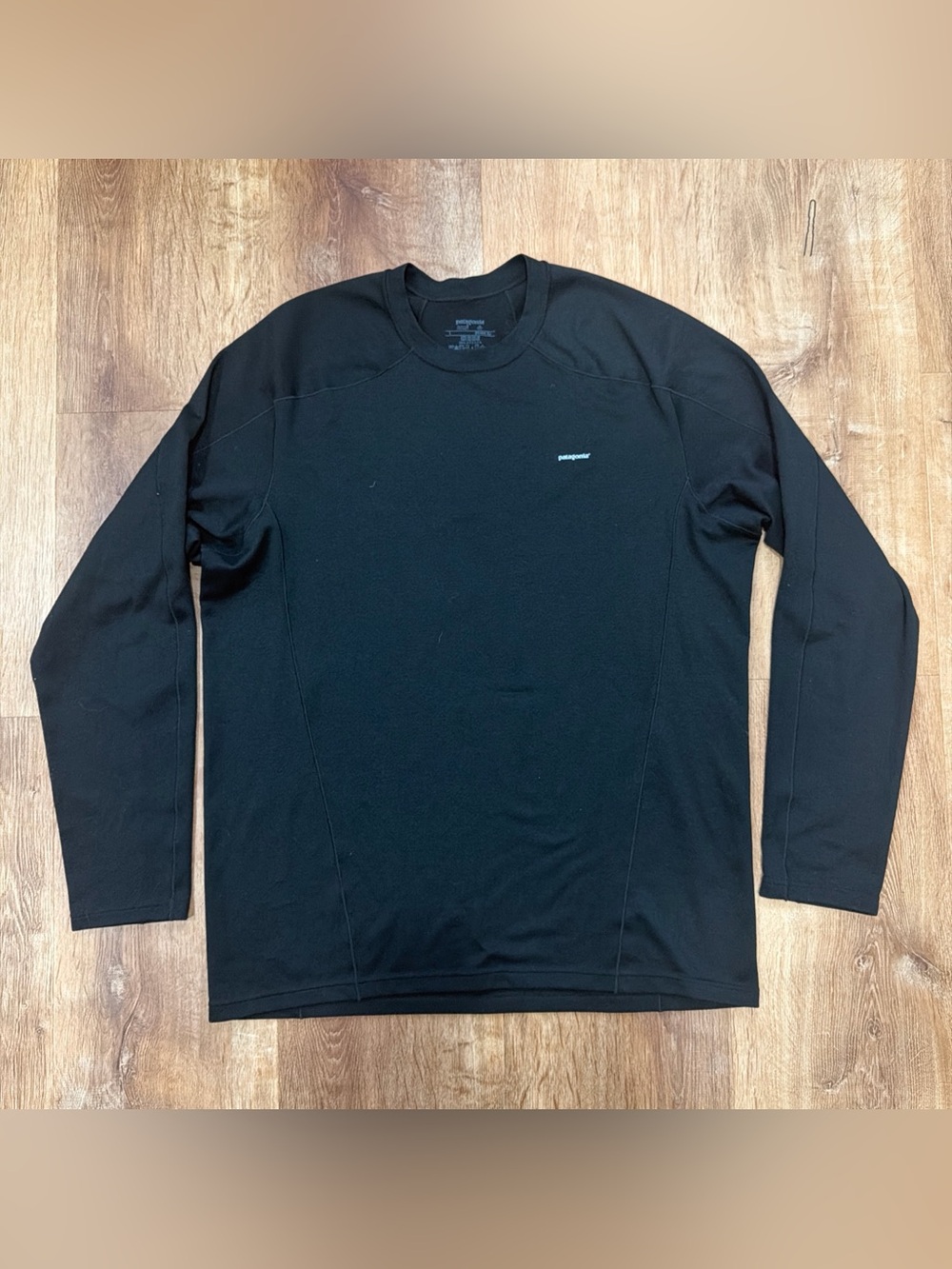 Patagonia Capilene 3 Midweight Base Layer Shirt Mens Large Black Long Sleeve